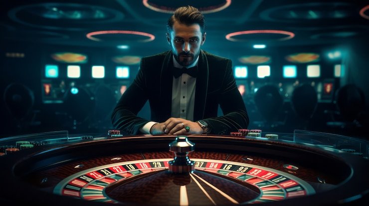 Baccarat betting layout Baccarat game interface with Player and Banker bet buttons